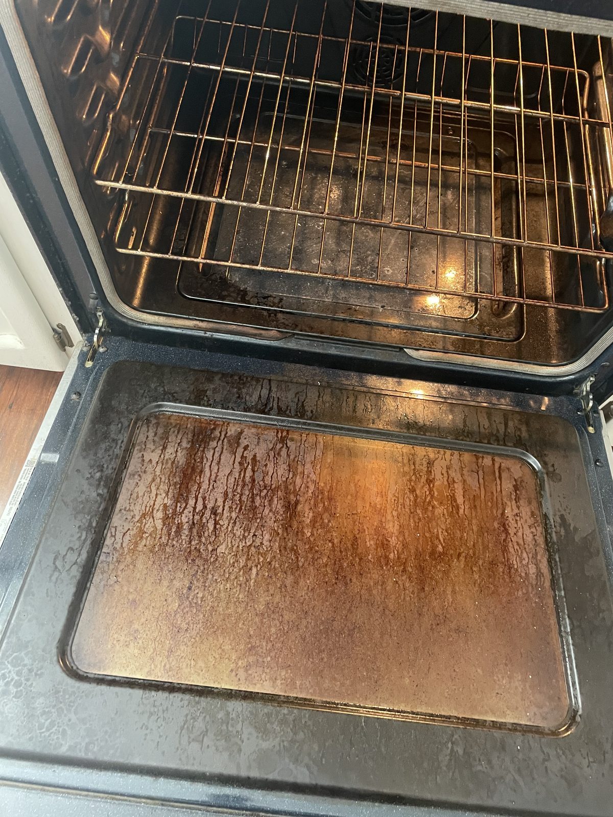 Oven before cleaning